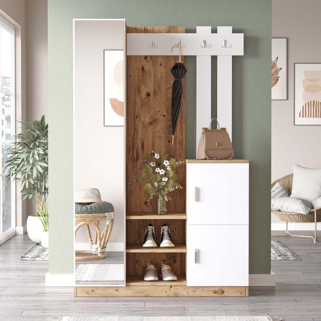 Meubles D'Entrée Dd7-Aw - Pin Atlantique / Blanc