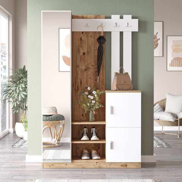Meubles D'Entrée Dd7-Aw - Pin Atlantique / Blanc