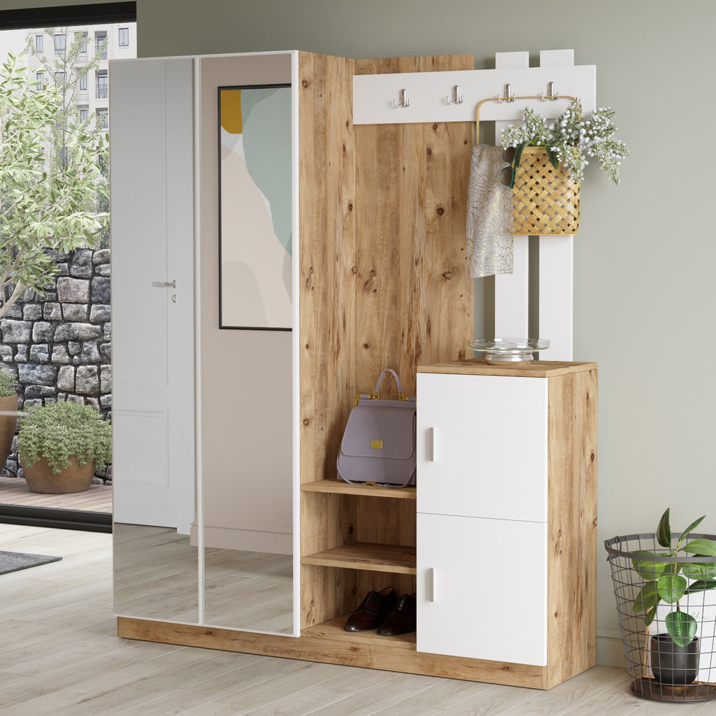 Meubles D'Entrée Dd8-Aw - Pin Atlantique / Blanc