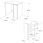 Meubles De Salle De Bain Sa1-Wk - Noyer / Blanc