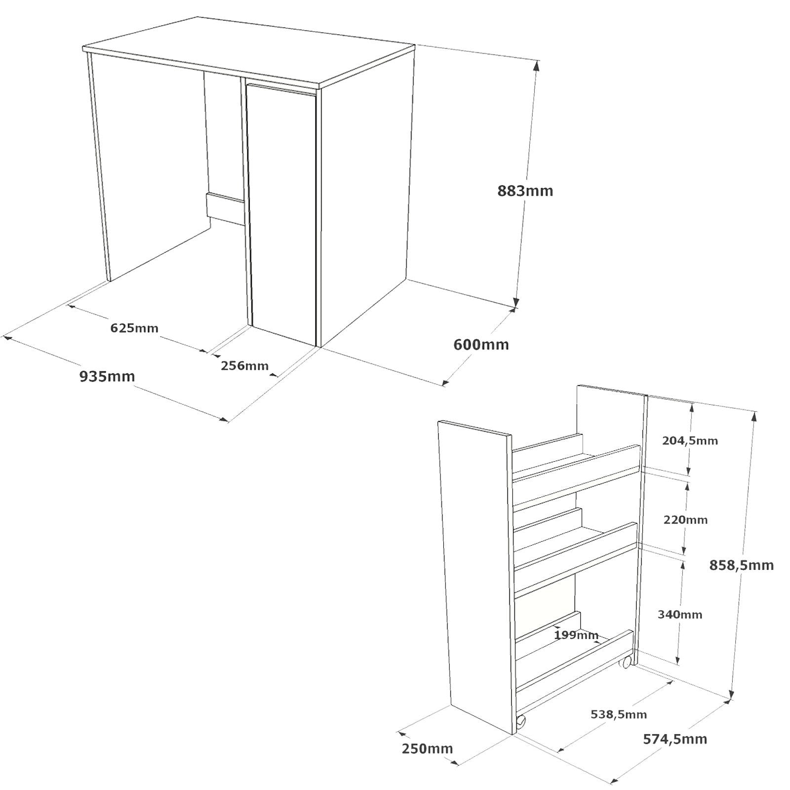 Meubles De Salle De Bain Sa1-Wk - Noyer / Blanc