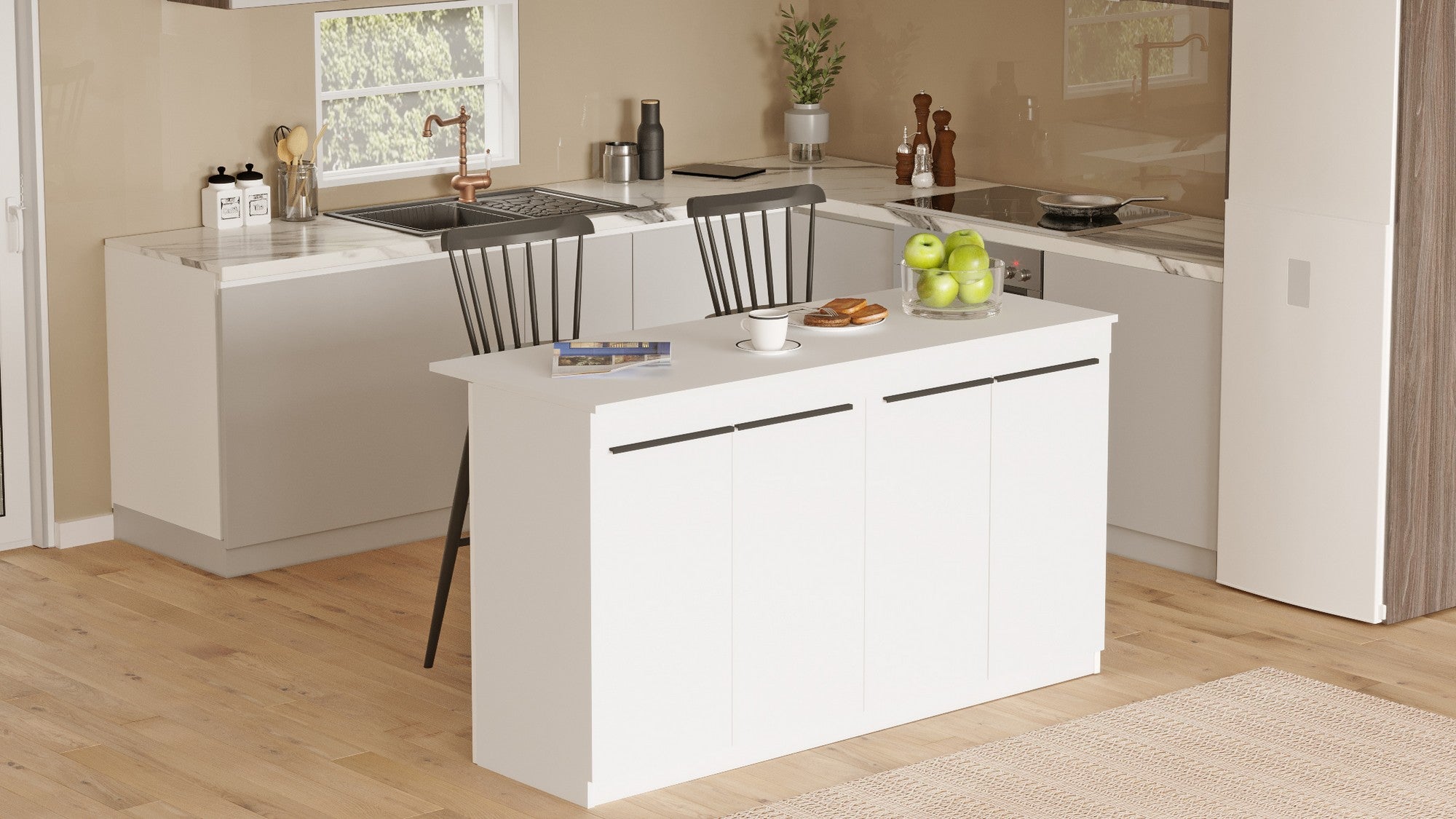 Tables De Cuisine Or1-W - Blanc