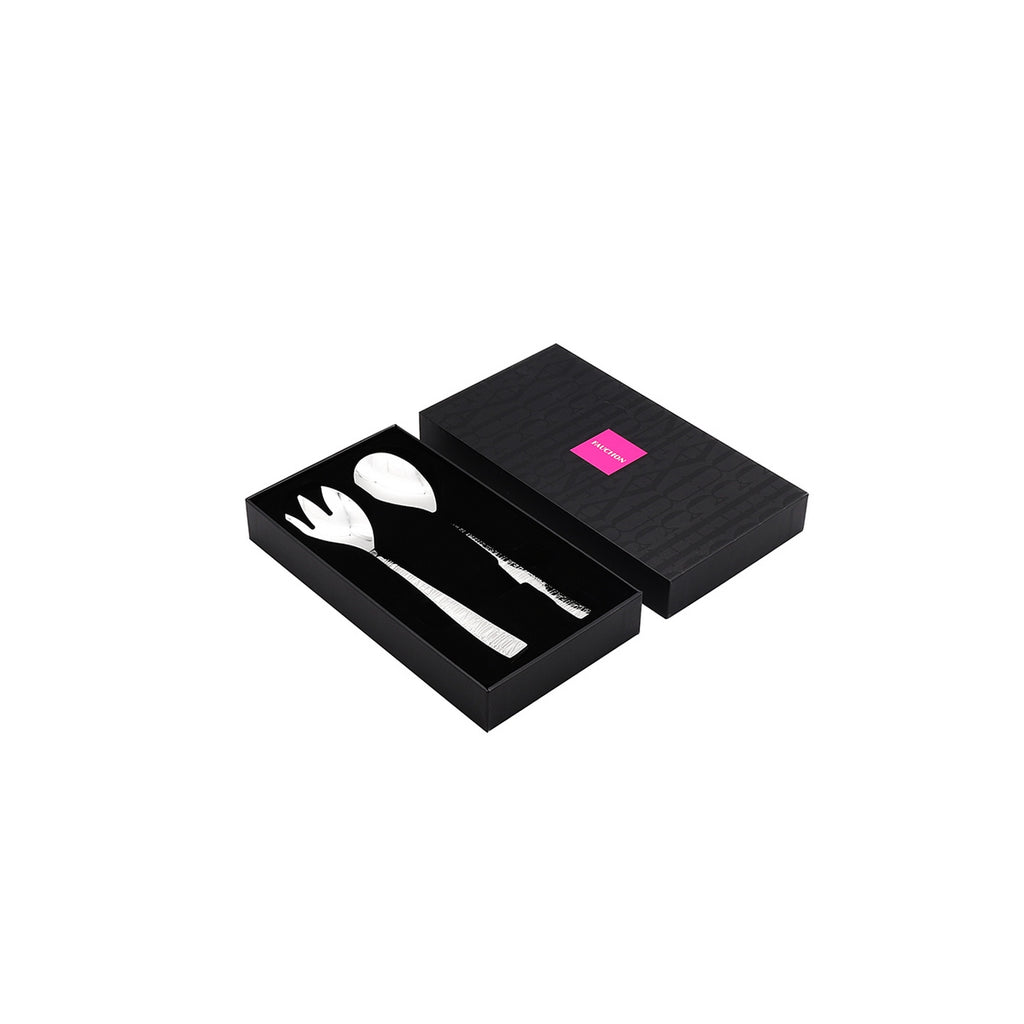 Signature - Fauchon - 2-Piece Signature Salad Serving Set - Silver