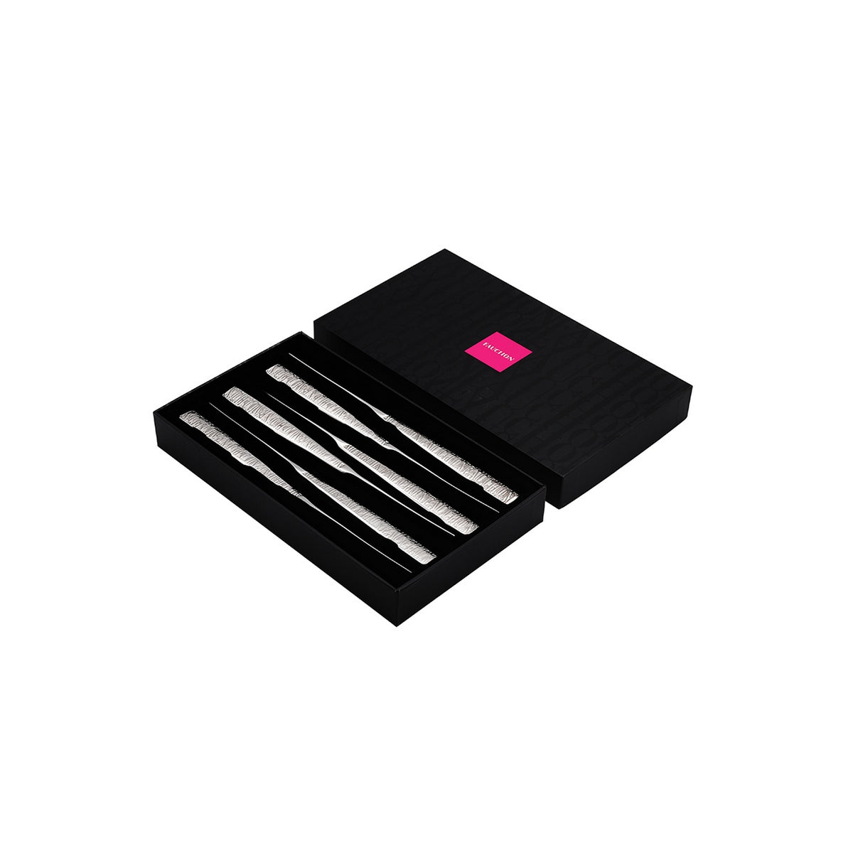Firma - Fauchon - Estuche de 6 cuchillos para carne - Plateado