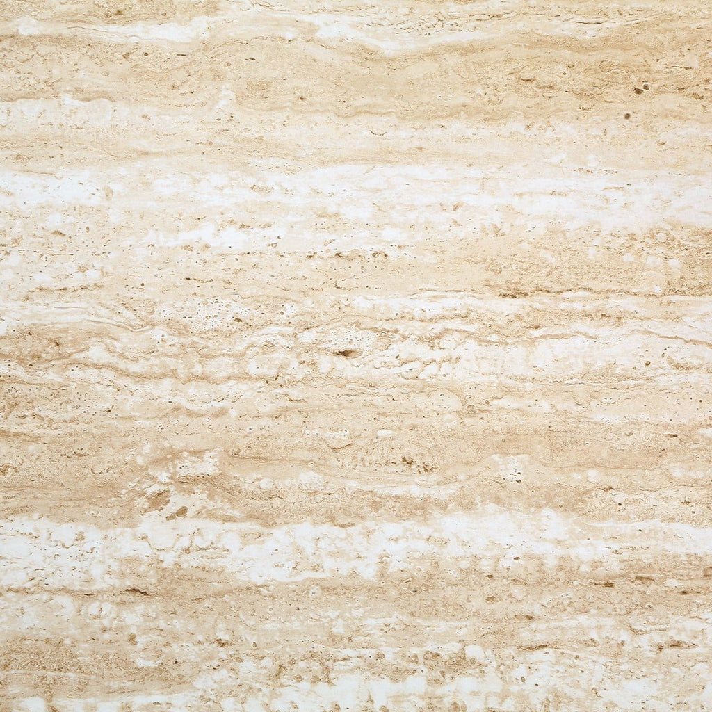 Helios - Aparador de 3 puertas con tapa efecto travertino - Madera clara y travertino