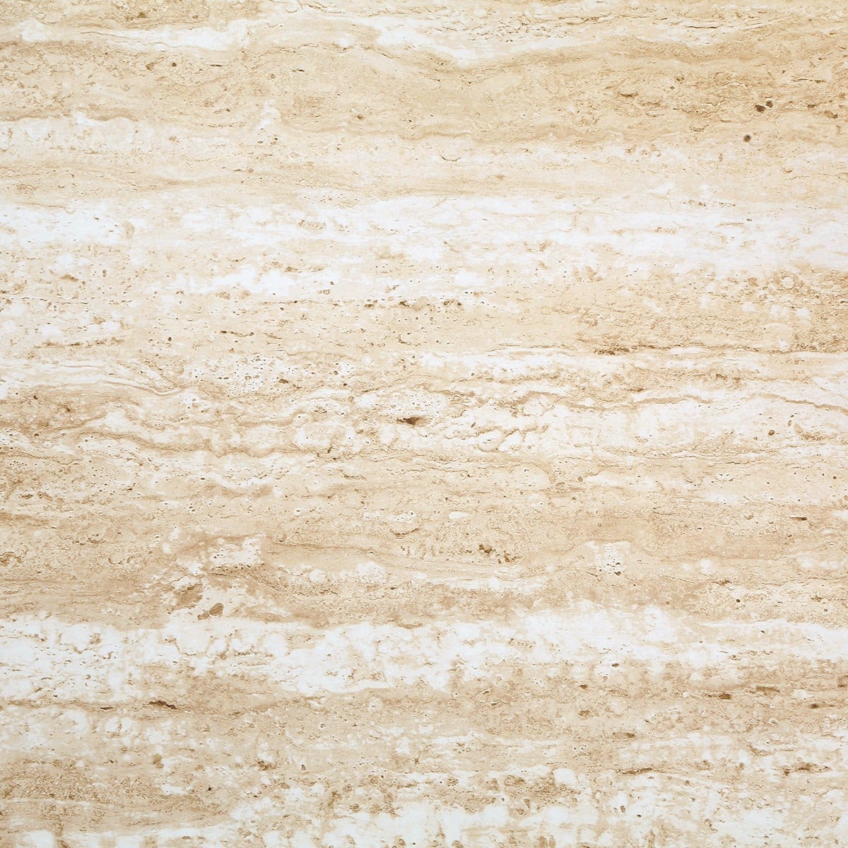 Helios - Aparador de 3 puertas con tapa efecto travertino - Madera clara y travertino