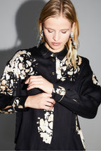 Shirt Print Maxi Beige Flower