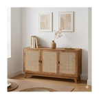 Alia - Aparador de 3 puertas - Ratán natural