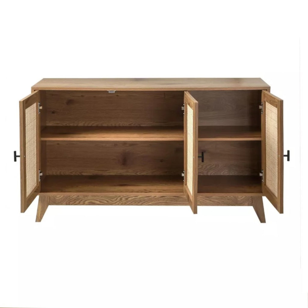 Alia - Aparador de 3 puertas - Ratán natural