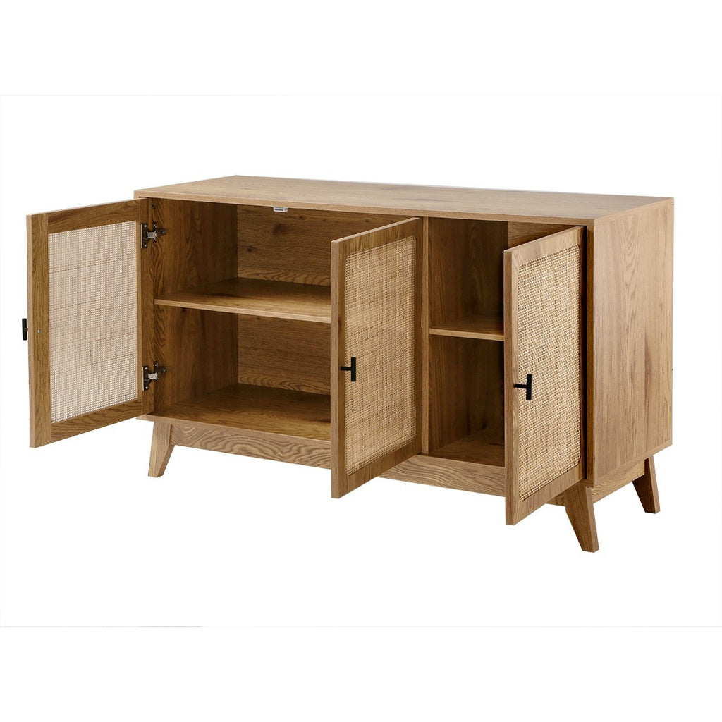 Alia - Aparador de 3 puertas - Ratán natural