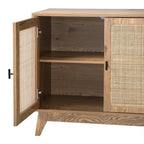 Alia - Aparador de 3 puertas - Ratán natural