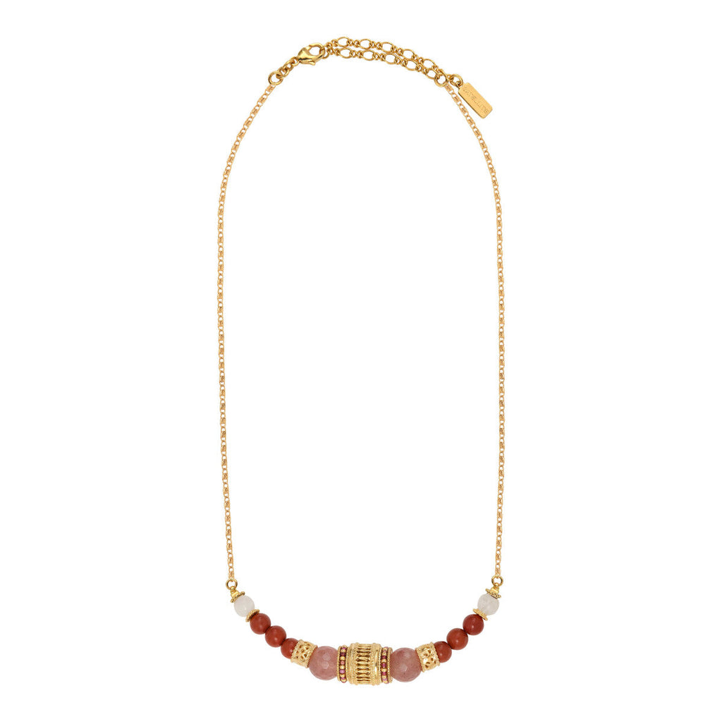 Collar De Cadena Ajustable Tiki - Rosa