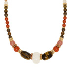Tiki Adjustable Necklace - Terracotta Pink