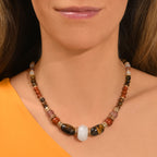 Tiki Adjustable Necklace - Terracotta Pink