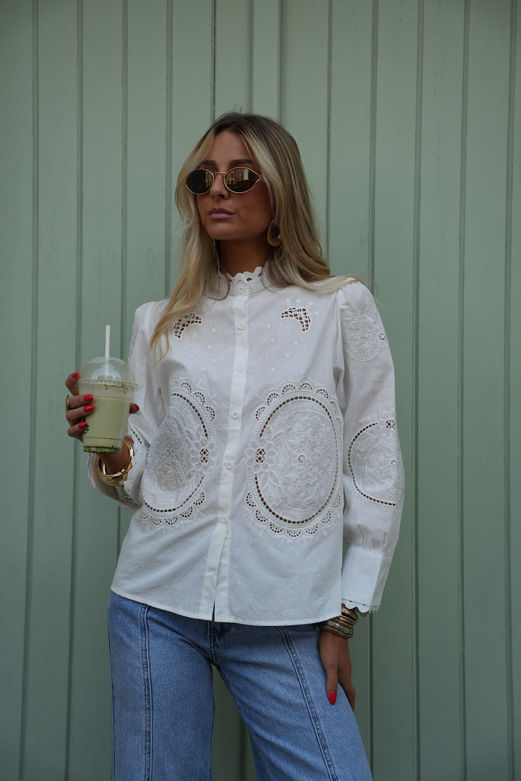 Blouse Brodée Donia - Blanche