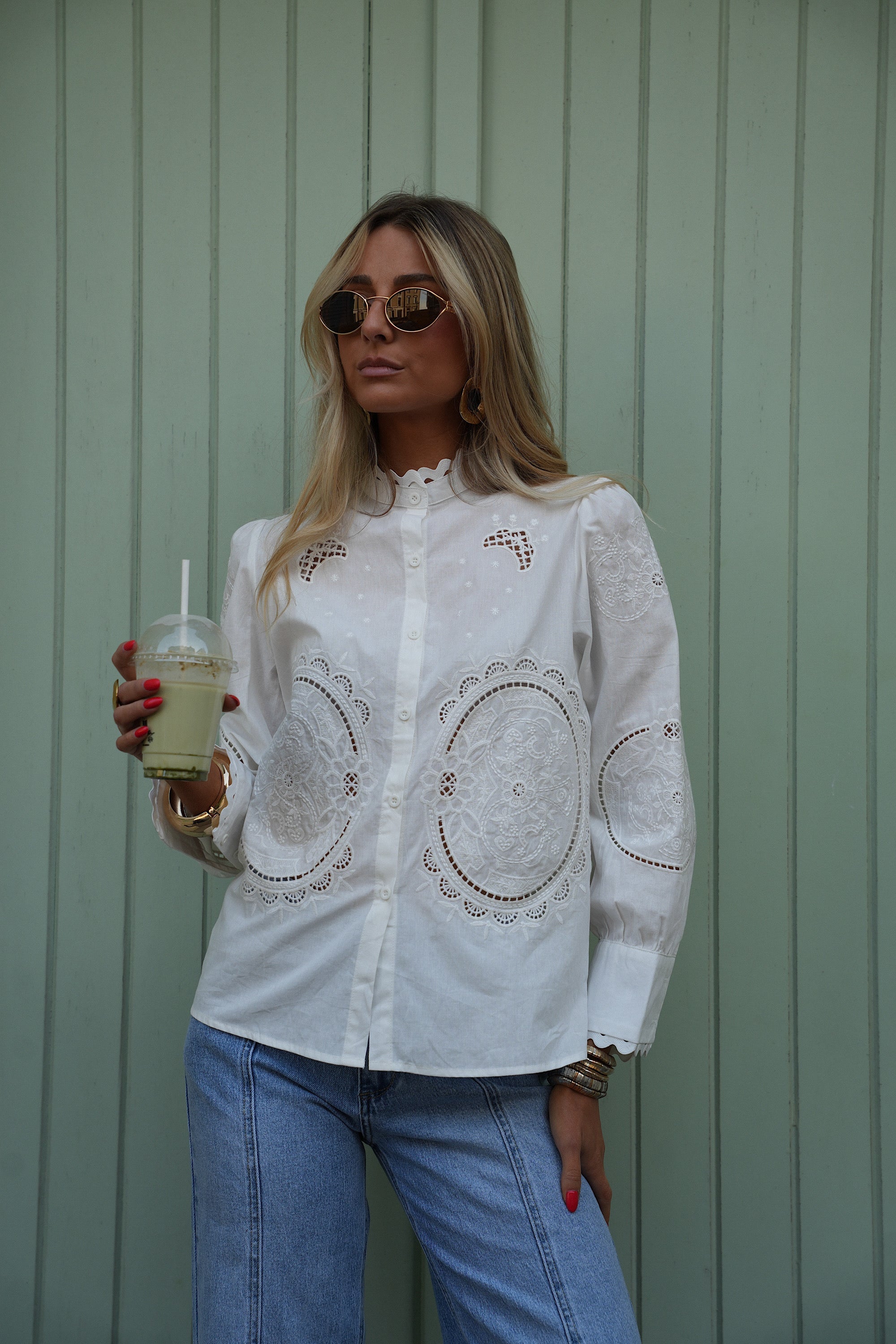 Blouse Brodée Donia - Blanche
