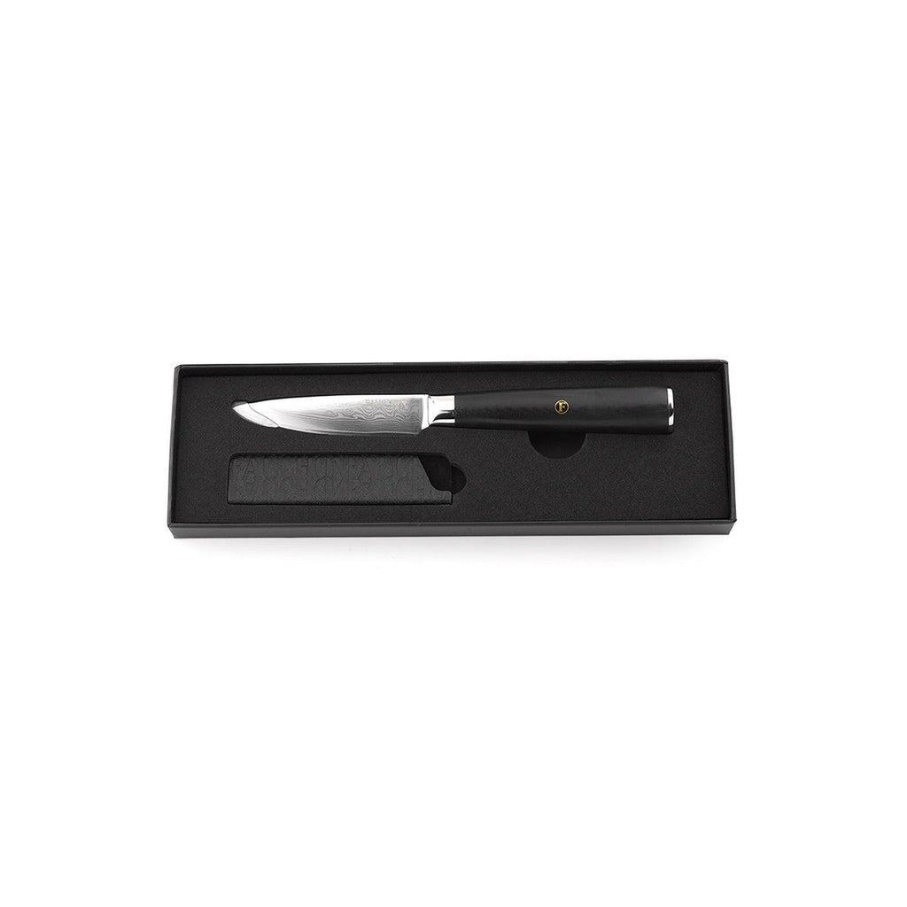 Damasco - Fauchon - Cuchillo para verduras con funda protectora - 20,5 cm - Negro