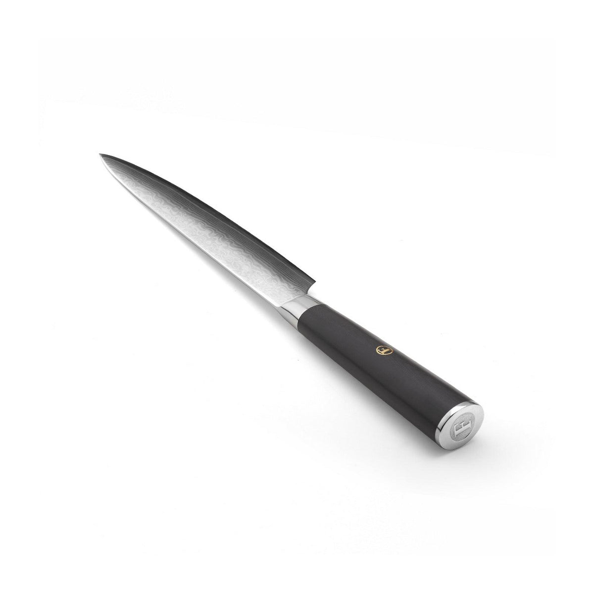 Damasco - Fauchon - Cuchillo para trinchar con funda protectora - 32,5 cm - Negro