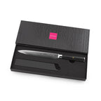 Damasco - Fauchon - Cuchillo para trinchar con funda protectora - 32,5 cm - Negro