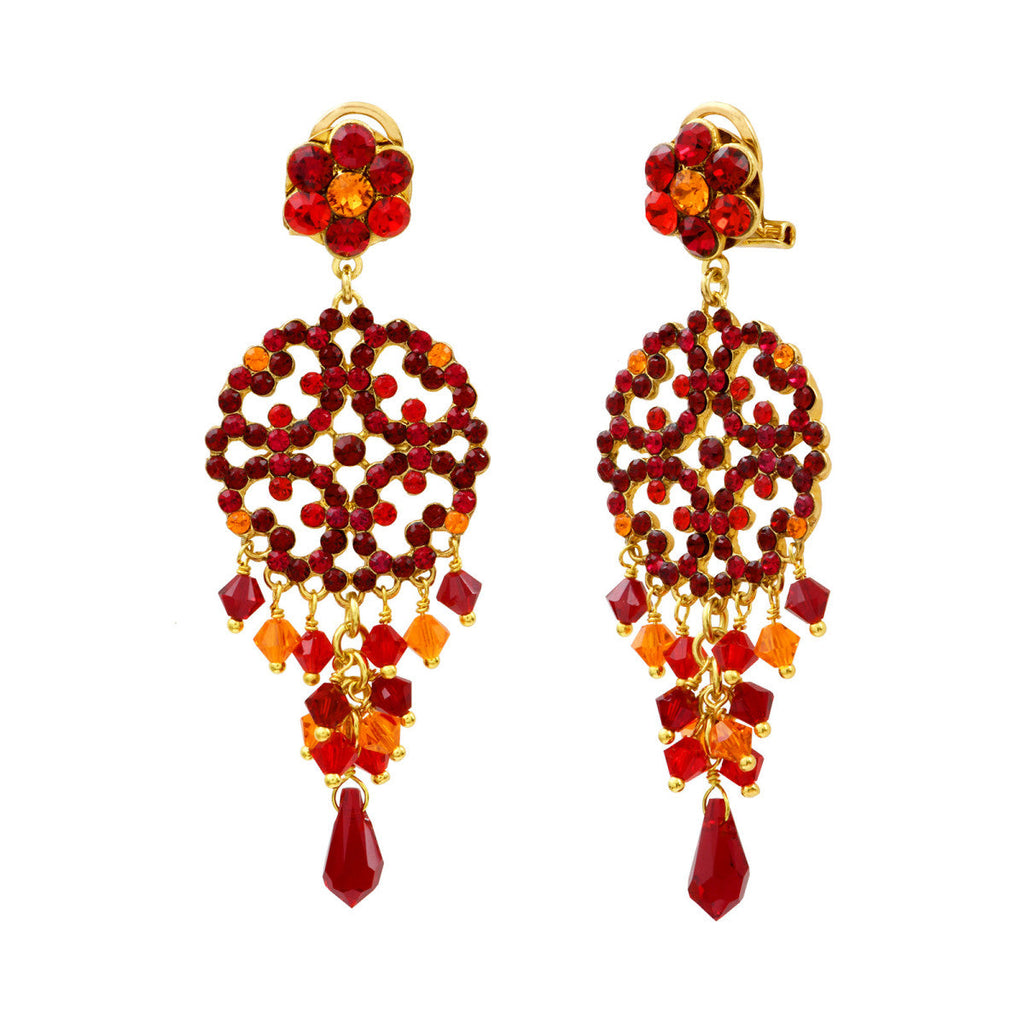 Pendientes Tallo Chiara - Rojos Y Naranja