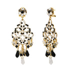 Chiara Sleeper Post Earrings For Pierced Ears - Black And White