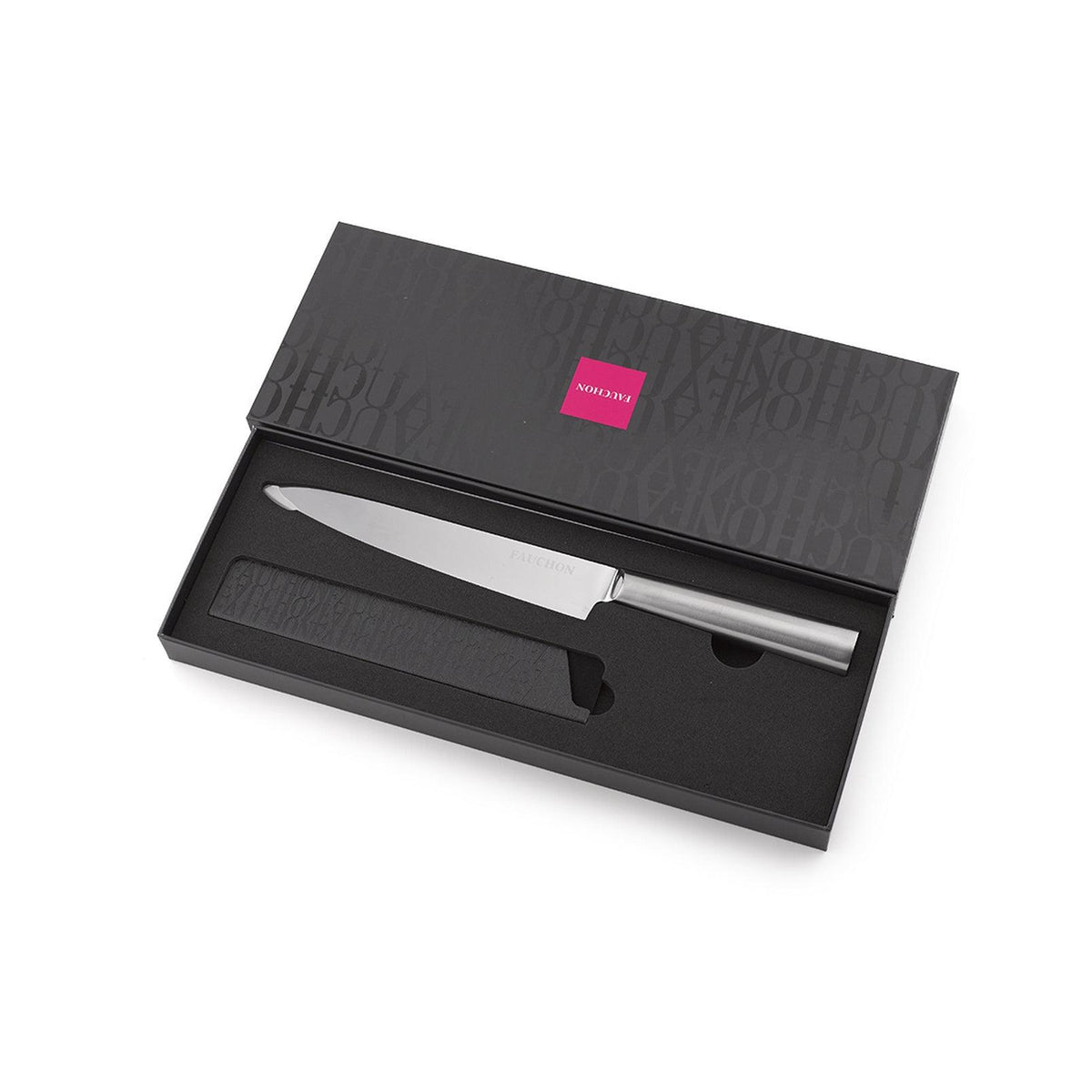 Fauchon - Cuchillo Para Trinchar 32,5 Cm Espejo Con Funda Protectora - Acero Inoxidable