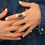 Arizona Dream Wide Adjustable Ring – Purple