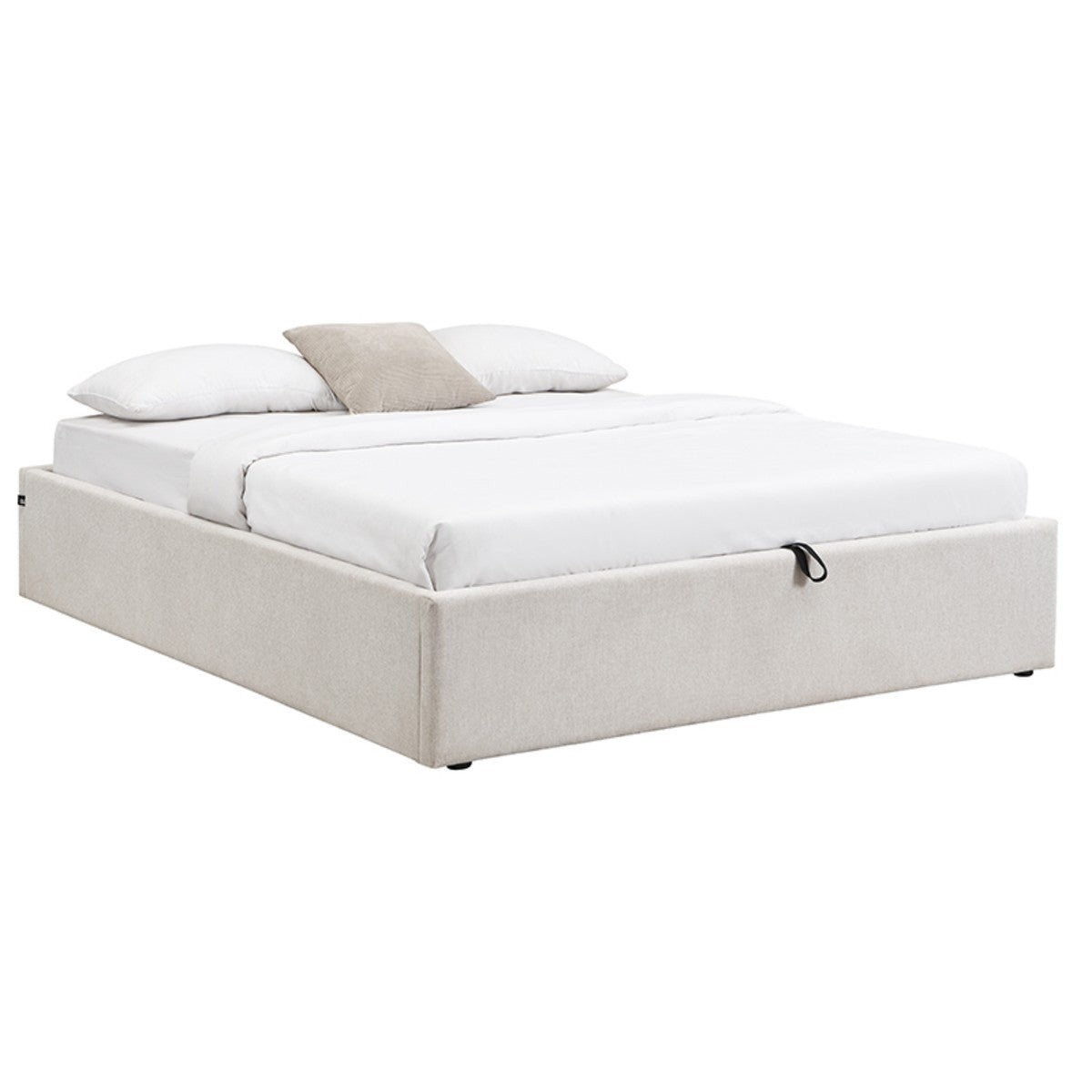 Alix - Cama con almacenaje - Tela jaspeada