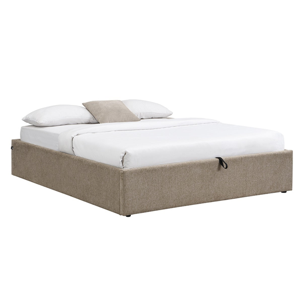 Alix - Cama con almacenaje - Tela jaspeada