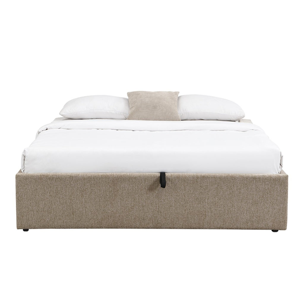 Alix - Cama con almacenaje - Tela jaspeada