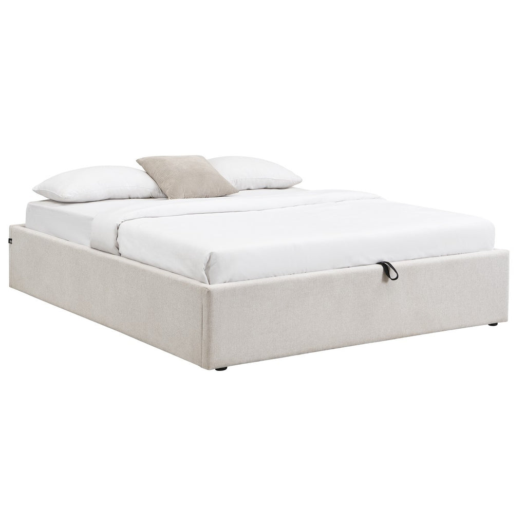 Zia - Cama con almacenaje - Tela jaspeada