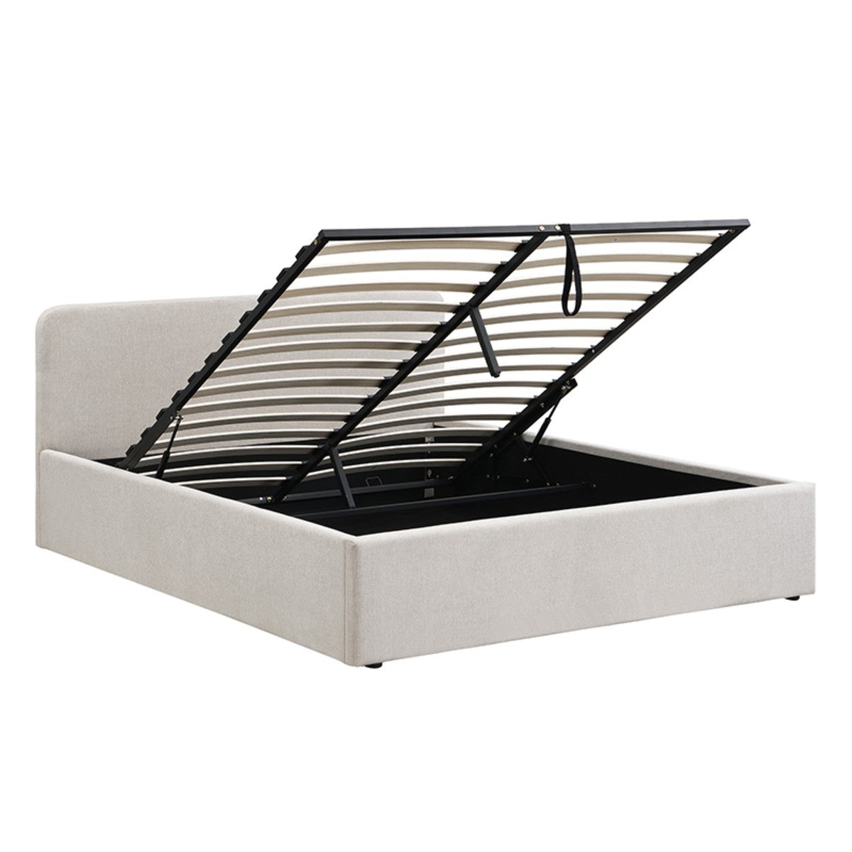 Lior - Cama contenedor - Tela - Beige