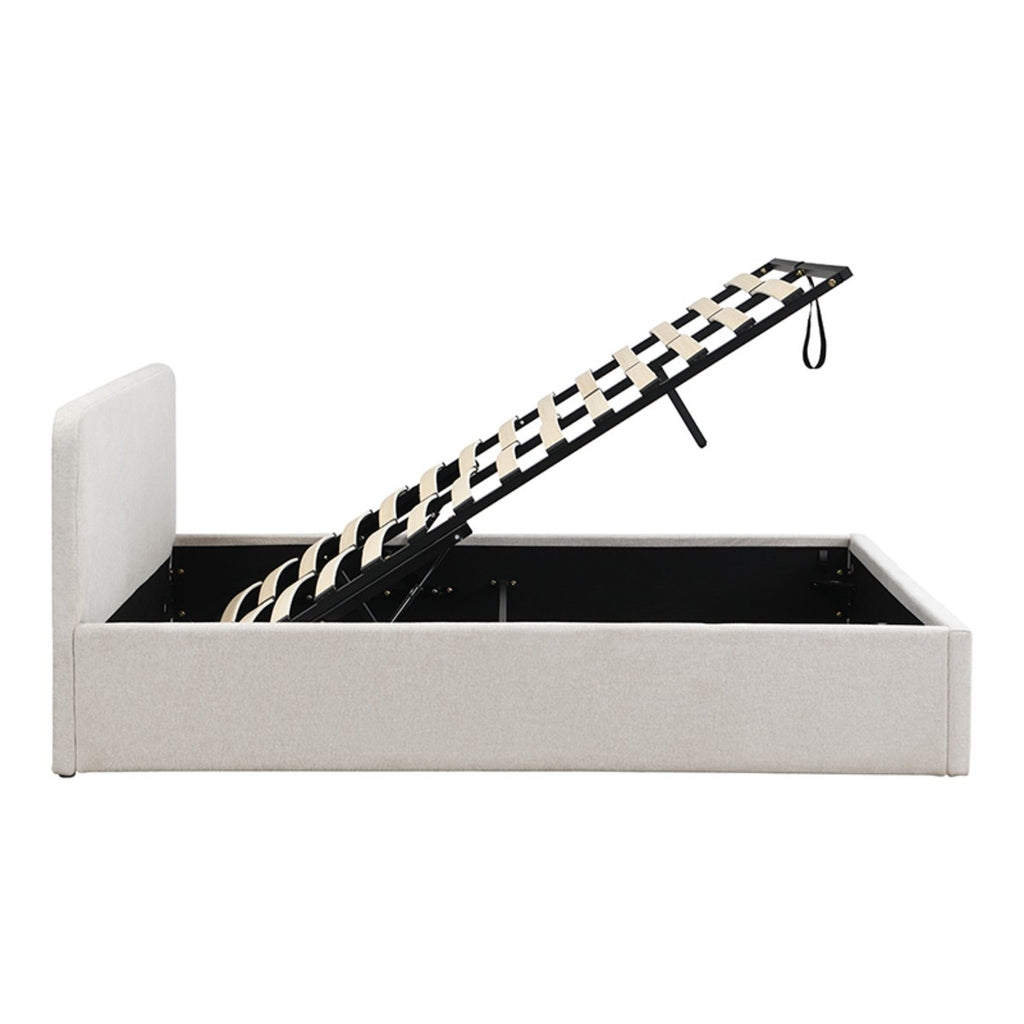 Lior - Cama contenedor - Tela - Beige
