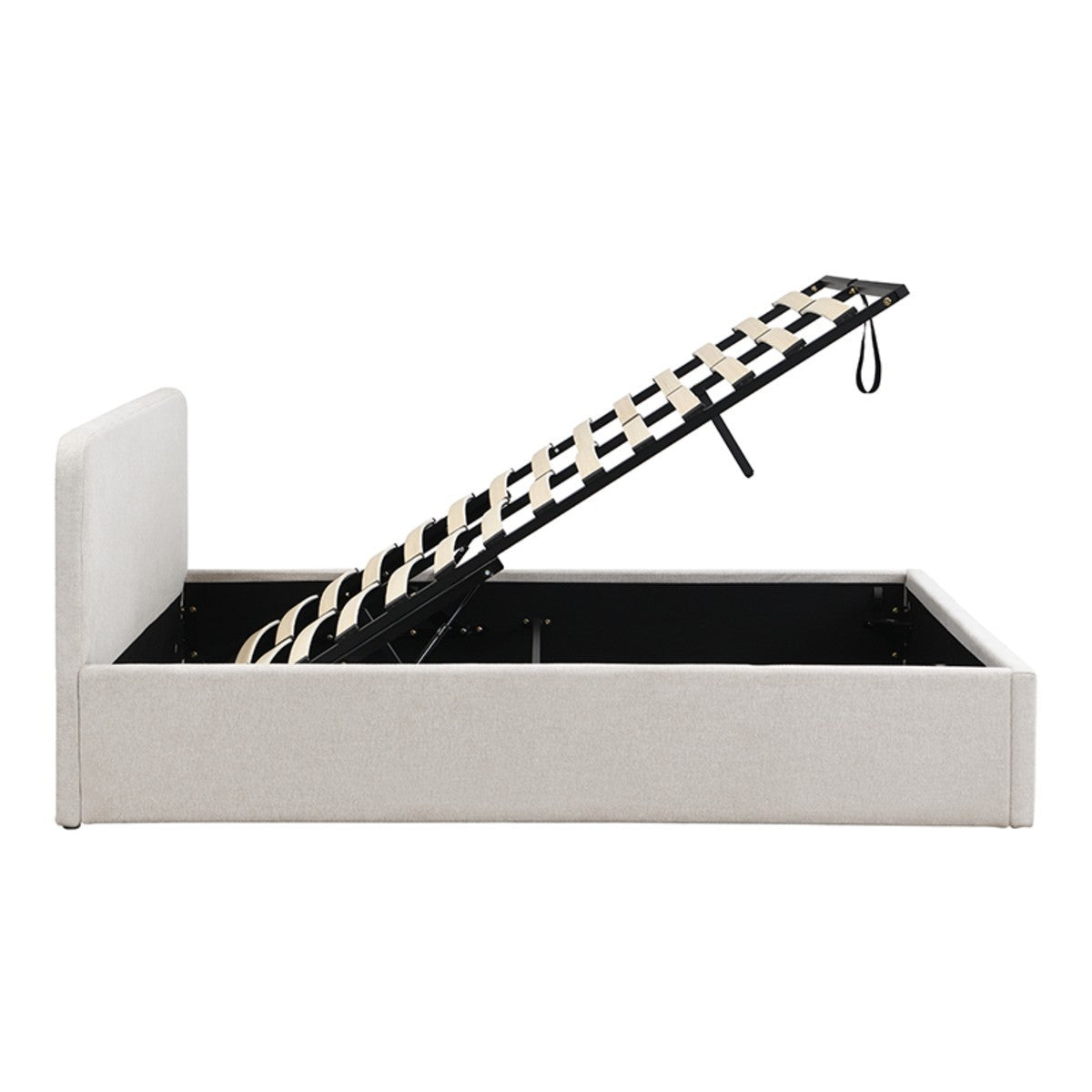 Lior - Cama contenedor - Tela - Beige