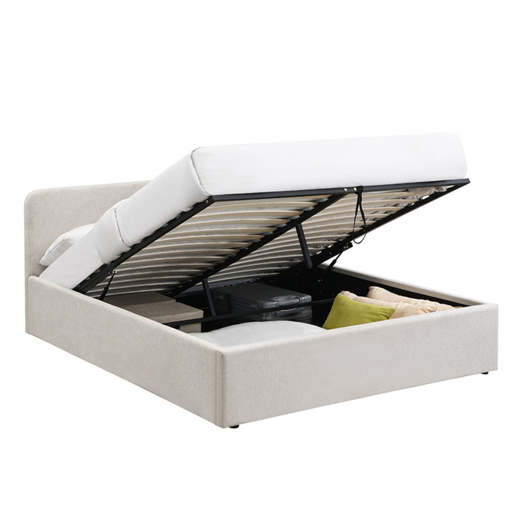 Lior - Cama contenedor - Tela - Beige
