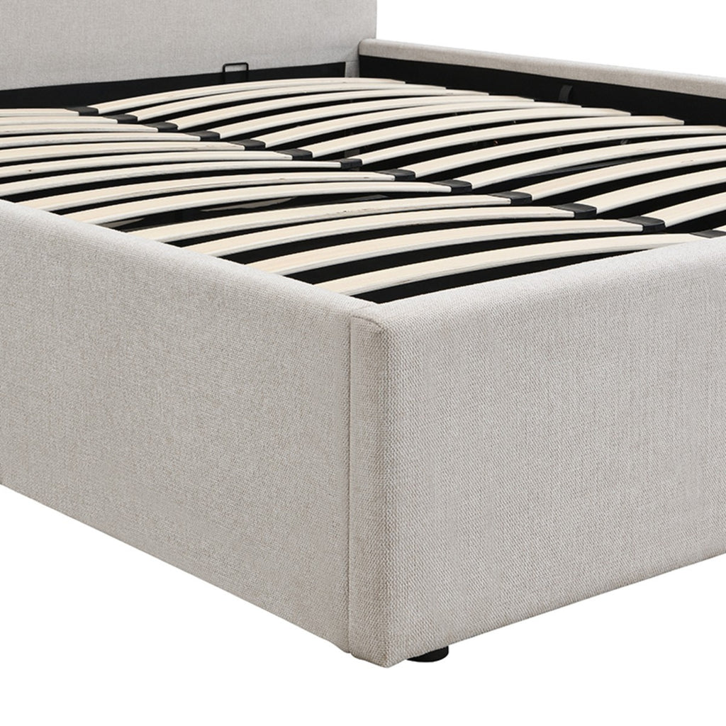 Lior - Cama contenedor - Tela - Beige