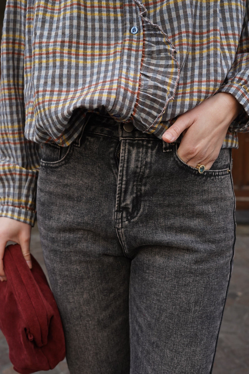 Dark Gray Charlie Denim Jeans