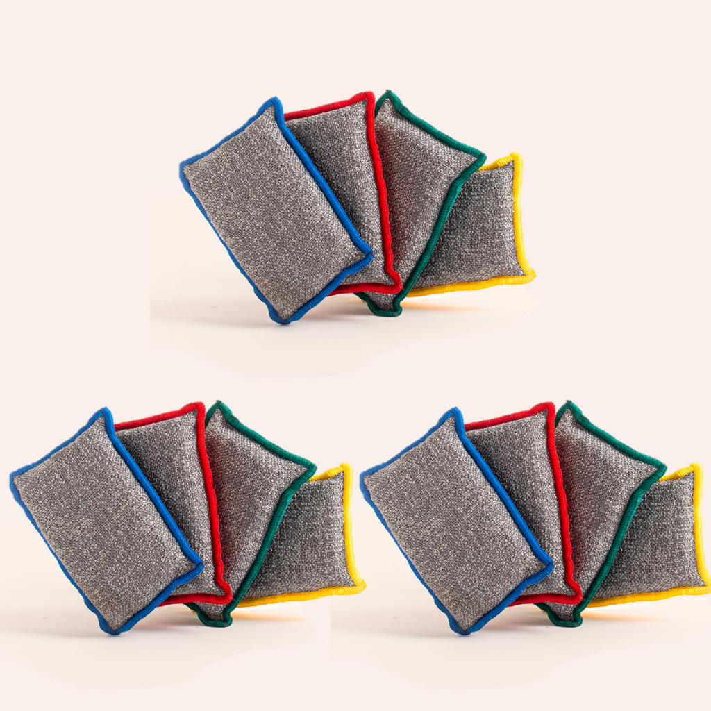 Washable Sponges - 4 Colors - 12 Sponges