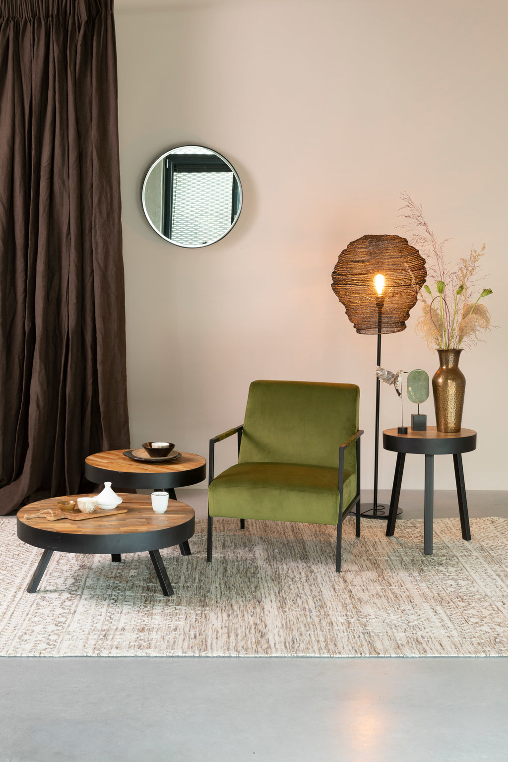 Lena - Floor Lamp - Iron - Black
