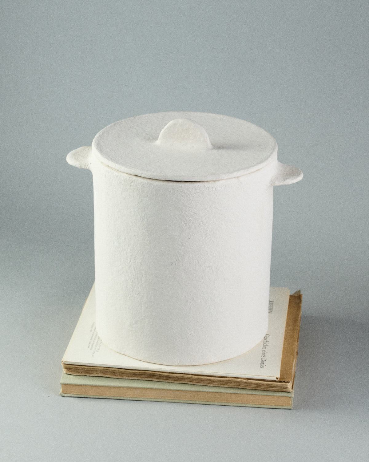 Earth Interior - Pot + Couvercle - Papier Mâché - Blanc