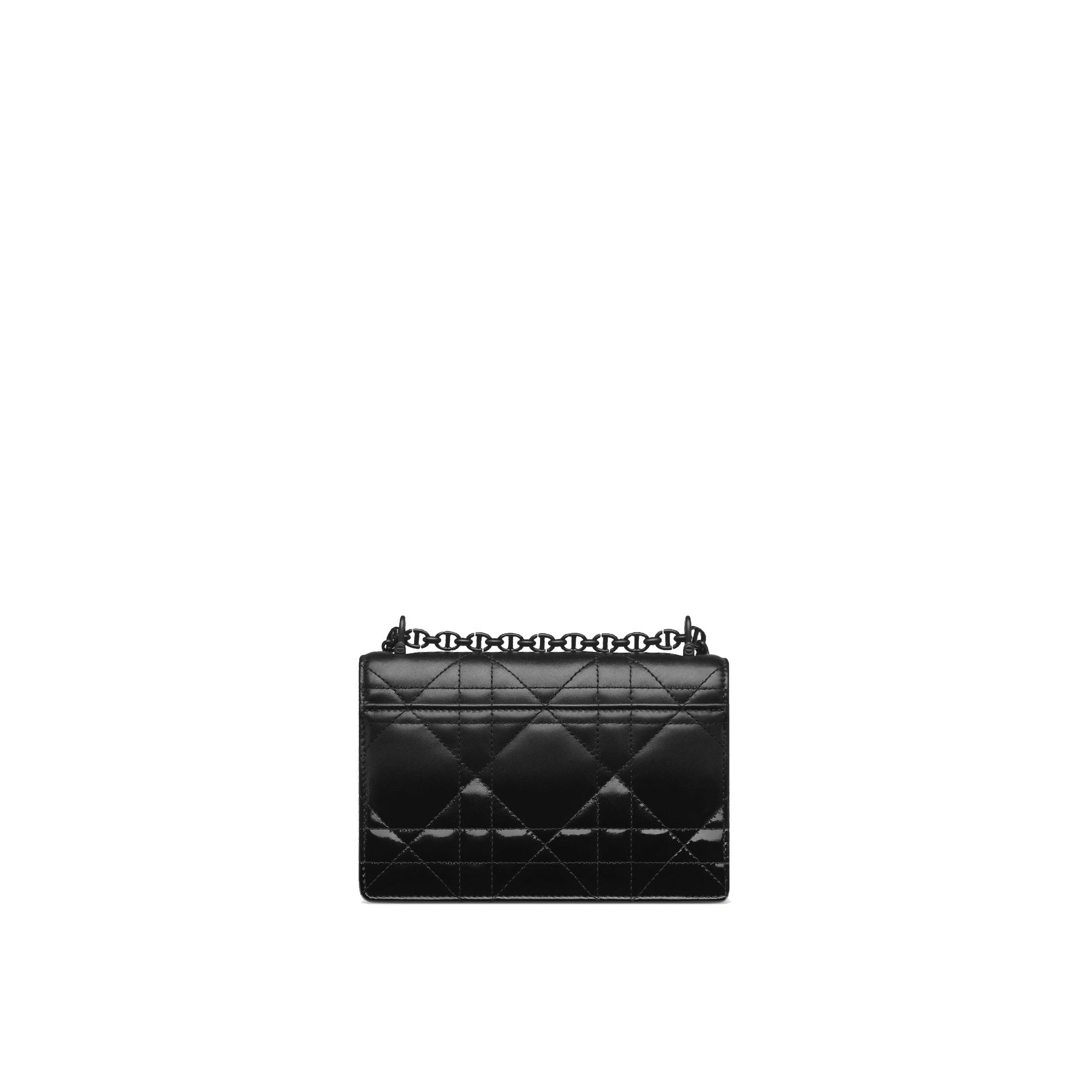 Dior - Sac Bandoulière Caro Patent And Matte - Femme - Black