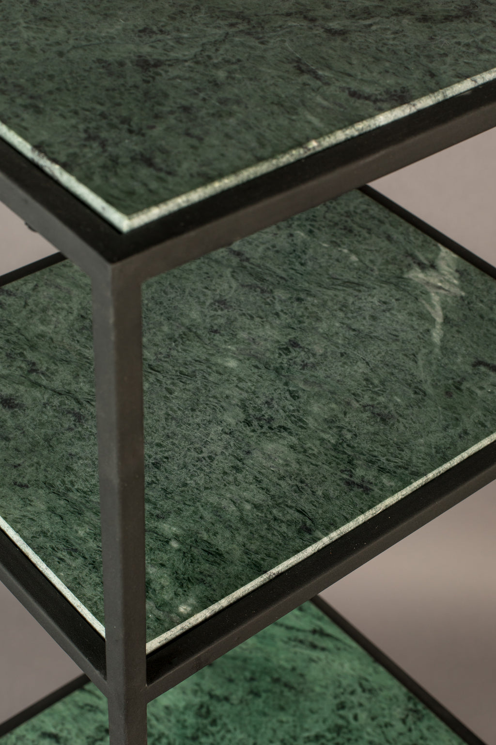 Mil - Wine Cabinet - Solid Marble - Black & Green/Multicolor Marble
