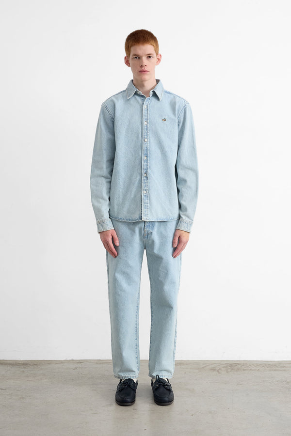 T-Shirt Duck Patch Denim Bleach