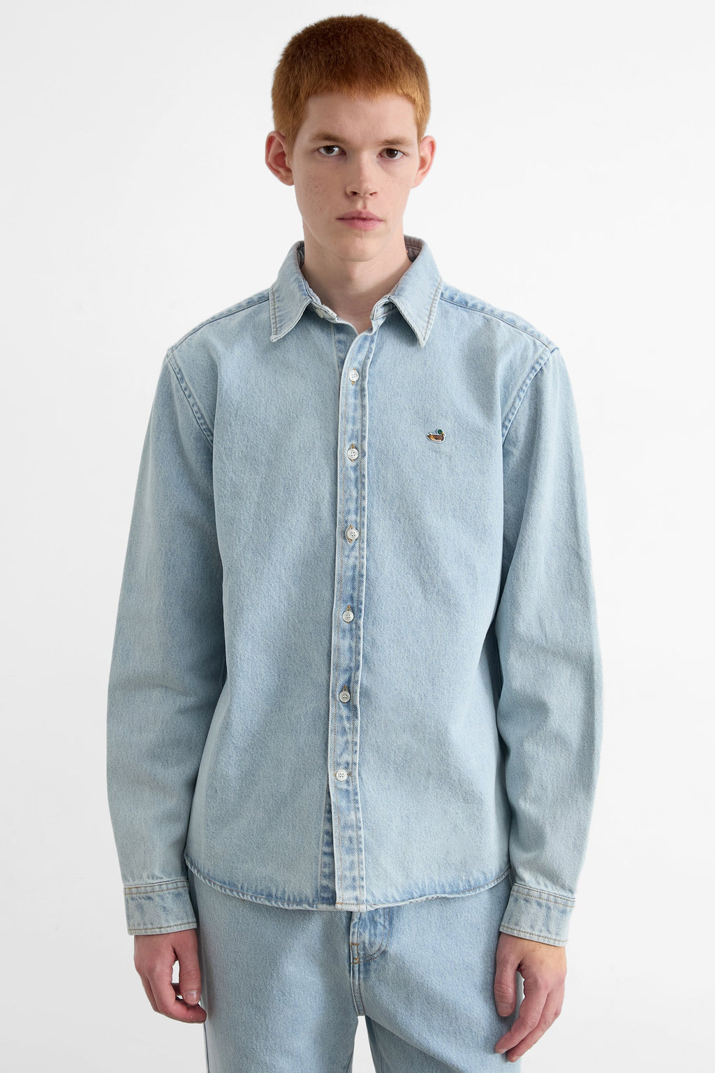 T-Shirt Duck Patch Denim Bleach