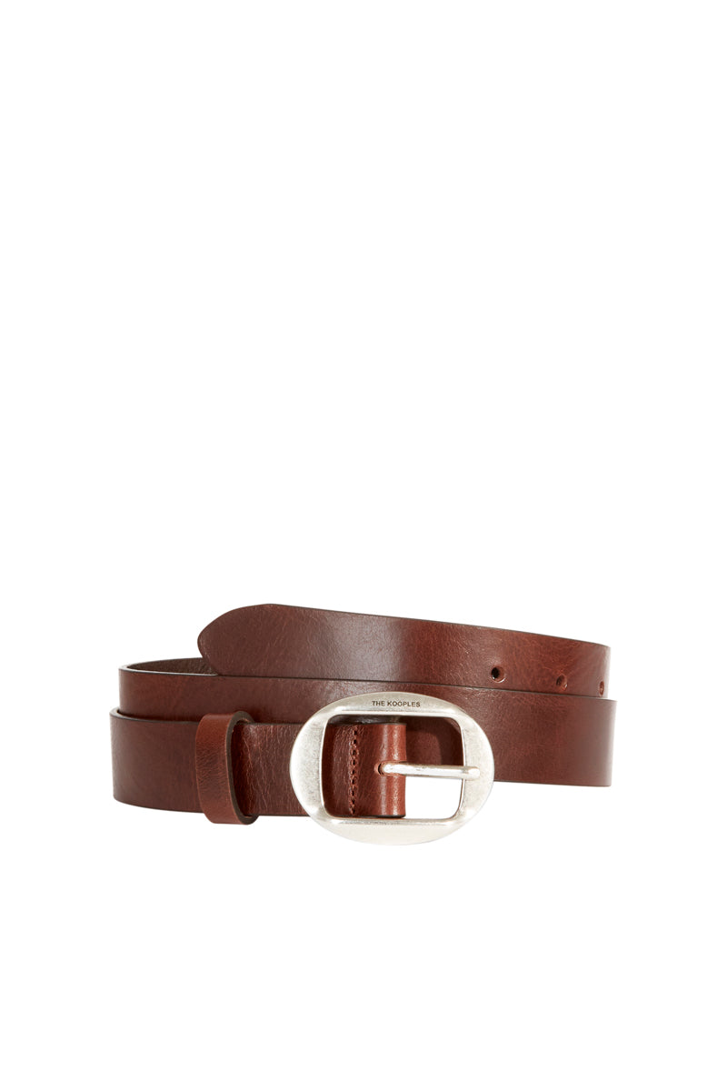 The Kooples - Brown Leather Belt - Man