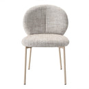 Lot De 2 Chaises En Tissu Beige Chiné - Ambre