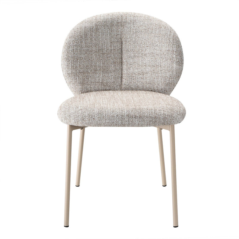Lot De 2 Chaises En Tissu Beige Chiné - Ambre