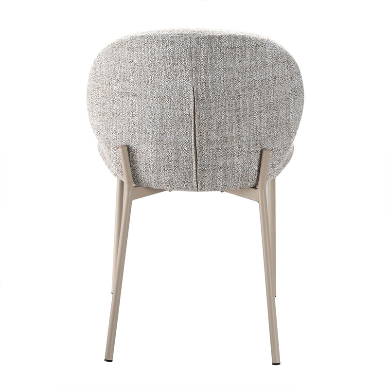 Lot De 2 Chaises En Tissu Beige Chiné - Ambre