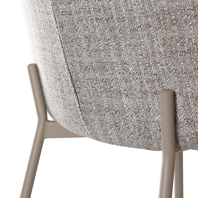 Lot De 2 Chaises En Tissu Beige Chiné - Ambre