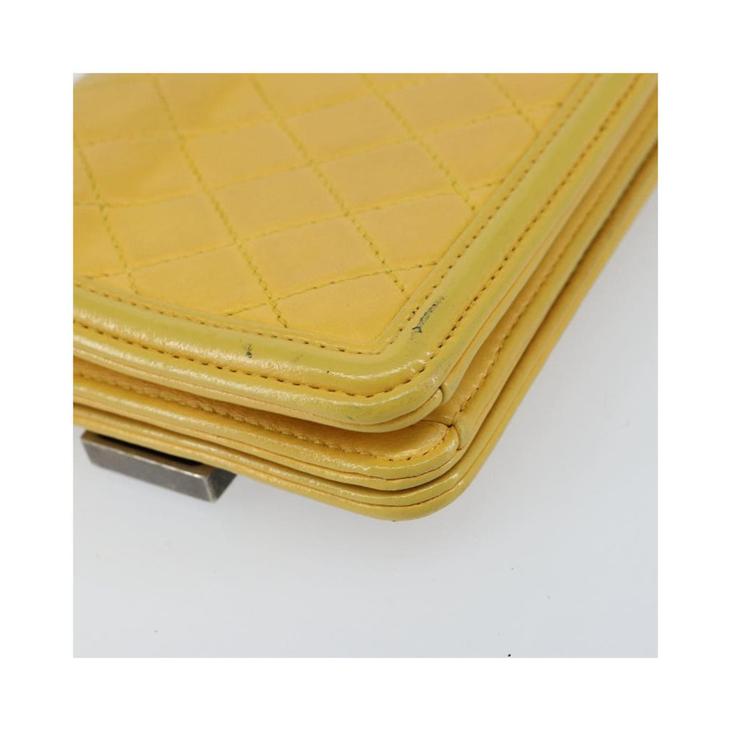 Chanel Boy Brick Flap mini leather pouch - Yellow